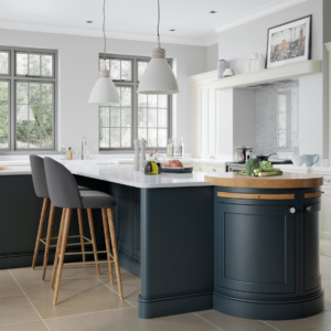 Belgravia Dark Blue and Porcelain Kitchen