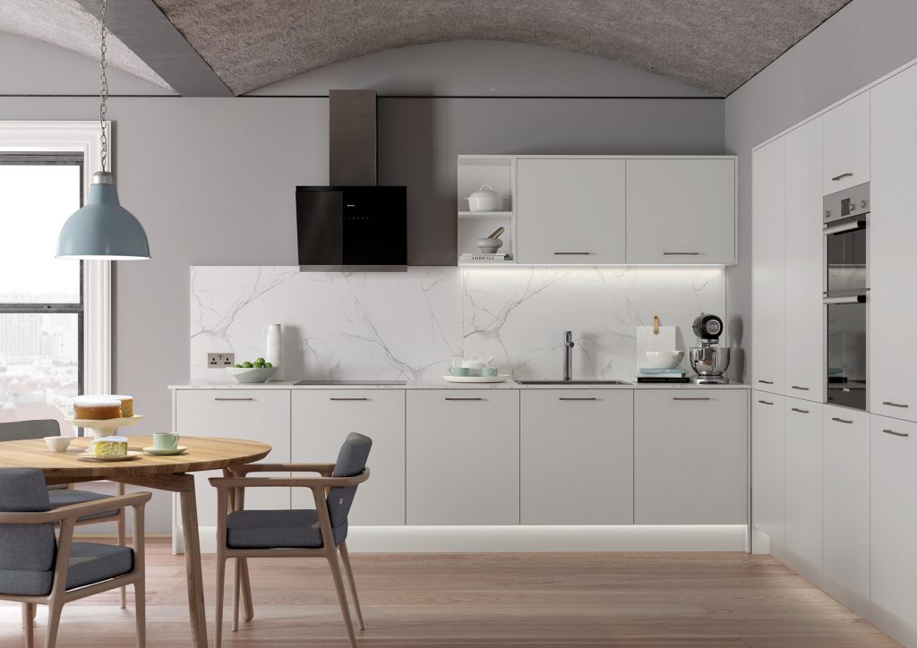 Zola Soft Matte Light Grey Kitchen