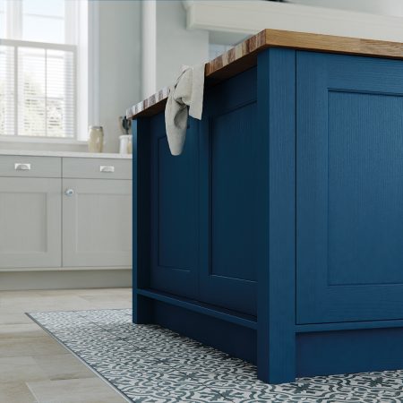 Wakefield Painted Parisien Blue and Mussel Kitchen