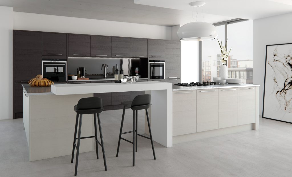 TAVOLA Stained Hacienda Black and Light Grey