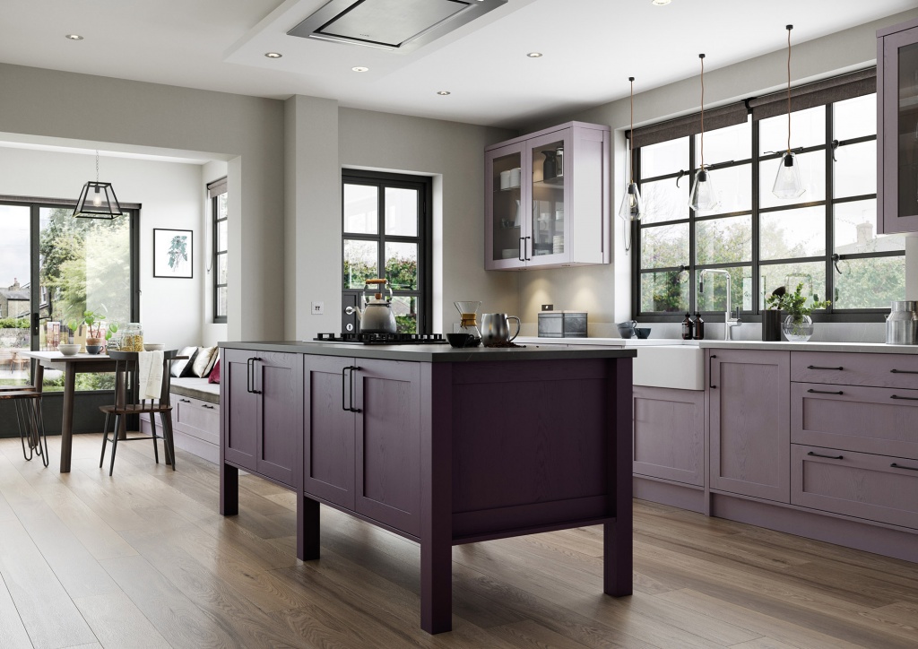 Aldana Deep Heather and Lavendar Grey Kitchen