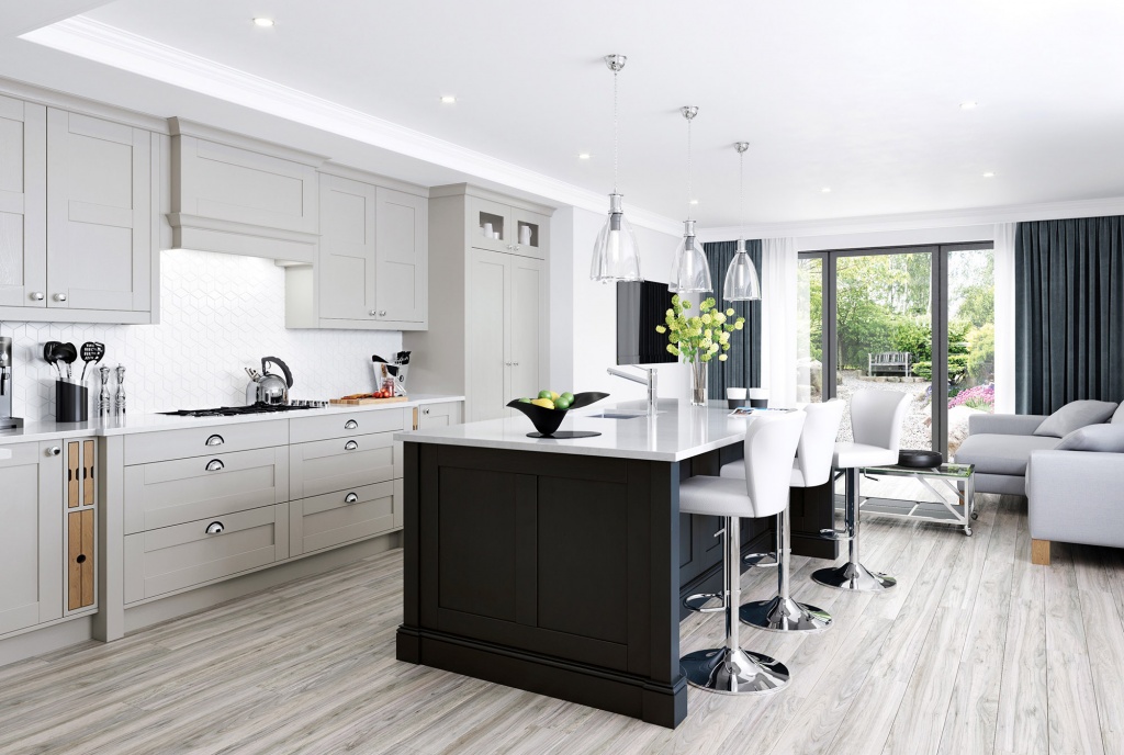 Madison Cashmere and Graphite Kitchen