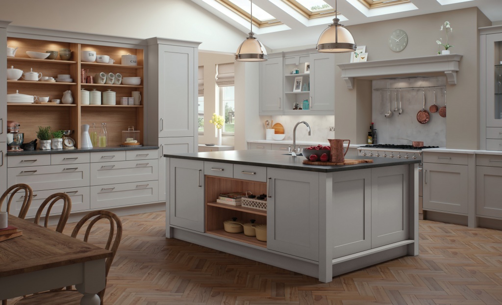 Georgia Painted Light Grey Kitchen