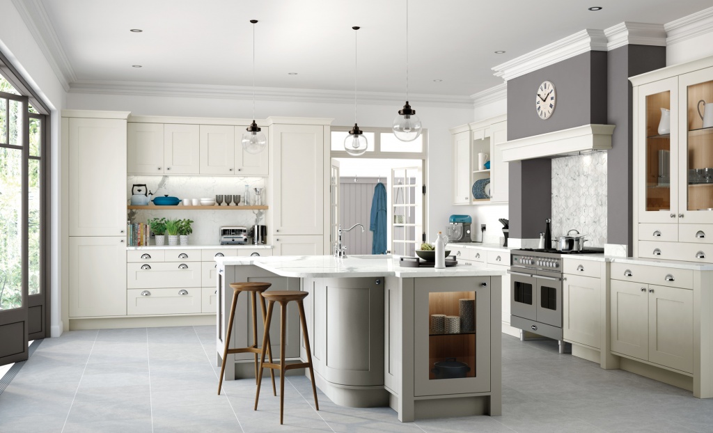 Georgia Painted Porcelain & Stone Kitchen