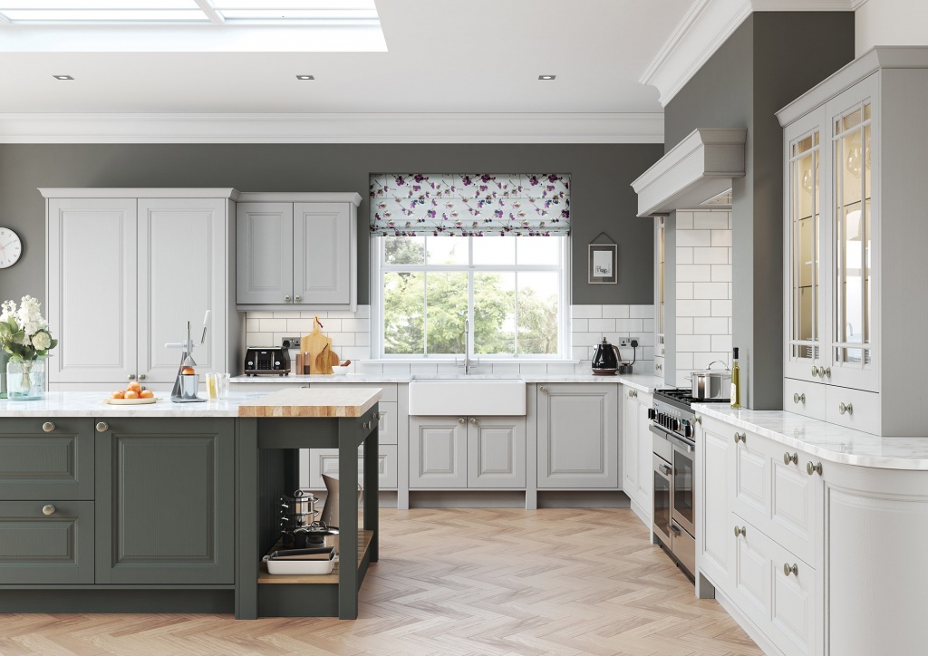Jefferson Gun Metal Grey and Light Grey Kitchen